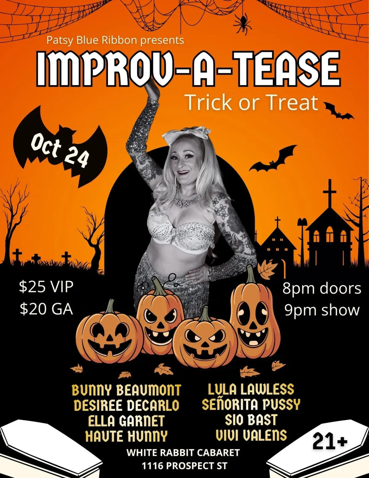 Patsy Blue Ribbon presents Improv-a-Tease: Trick or Treat — The White Rabbit Cabaret