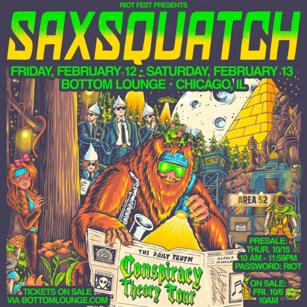 Saxsquatch - The Conspiracy Theory Tour **2-Day Pass**