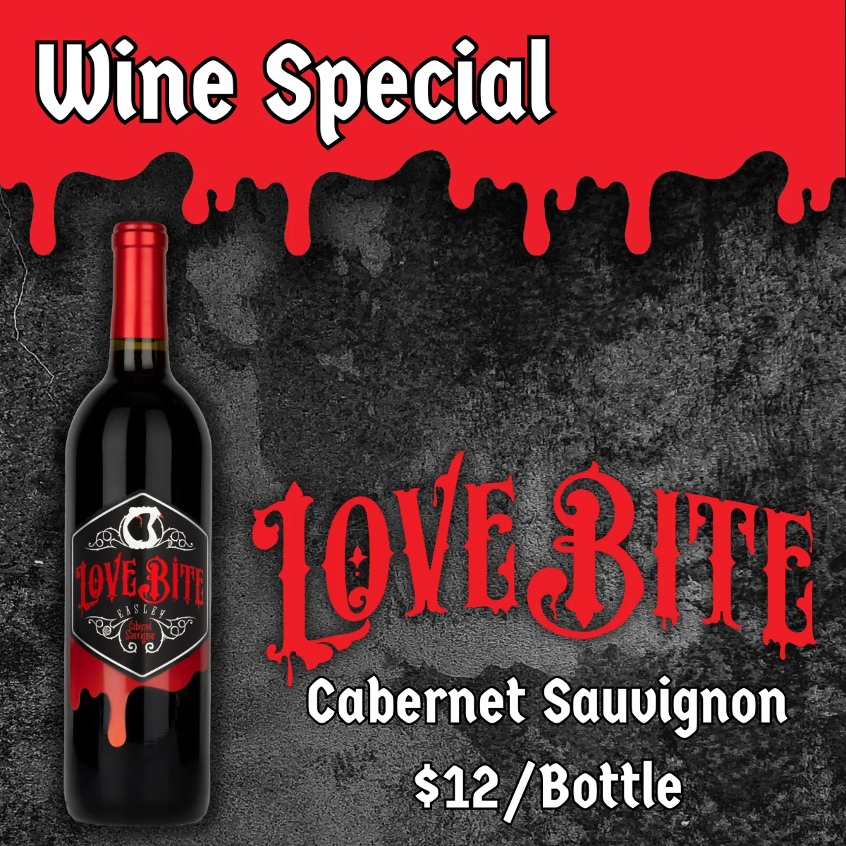 Love Bite Cabernet Sauvignon $12/Bottle — EASLEY WINERY